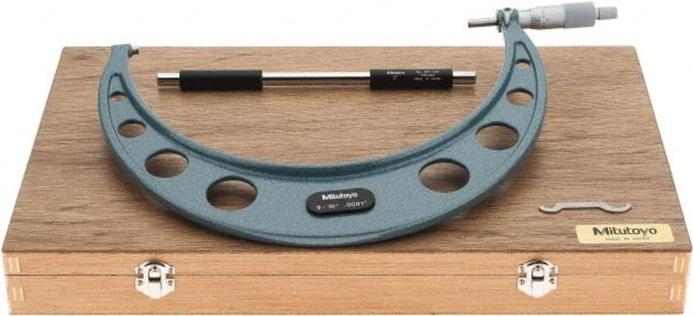 Mitutoyo 103-224 Mechanical Outside Micrometer: 10" Range, 0.0001" Graduation