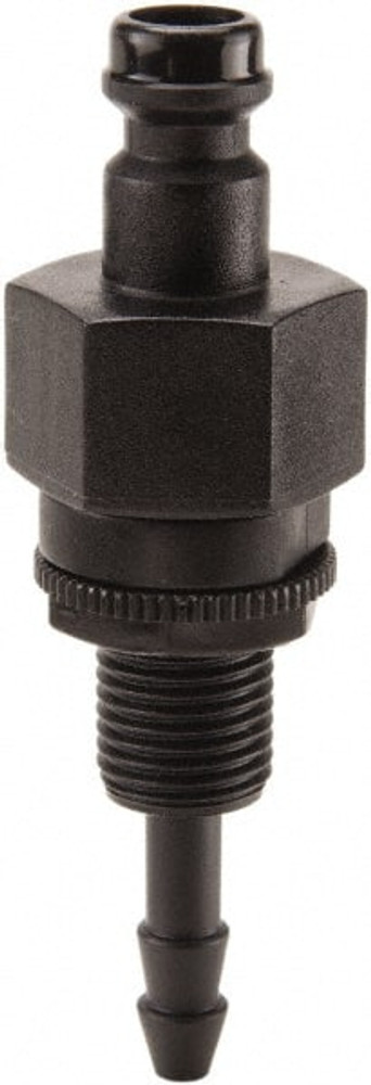 Parker S2-ANV-03-BHB 1/8" Nominal Flow, 3/16" ID, Bulkhead Valved Inline Hose Barb Coupling Body