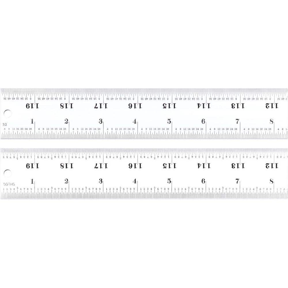 Starrett 56198 Steel Rule: 120" OAL, 16R Graduation, Rigid, 1-1/2" OAW