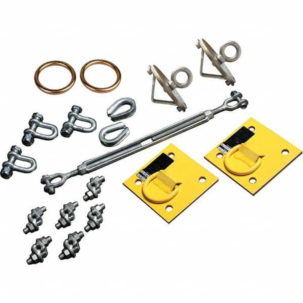 Guardian Fall Protection 15213 Anchors, Grips & Straps; Product Type: Anchor Kit ; Material: Galvanized Steel ; Color: Silver ; Connection Type: O-Ring ; Standards: OSHA 1926 Subpart M; OSHA 1910; ANSI A10.32 ; Temporary/Permanent: Permanent