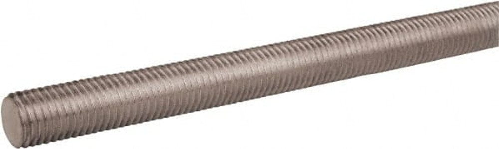 MSC 50308 Threaded Rod: 3/8-16, 1-1/4" Long, Stainless Steel, Grade 316