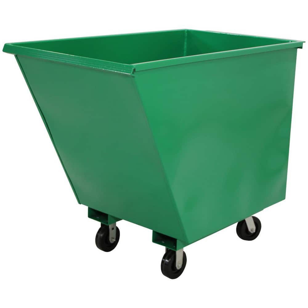 Valley Craft F89680 Hoppers & Basket Trucks; Hopper Type: Non-Tilt ; Color: Green ; Finish: Powder Coated ; Wheel Diameter: 6in ; Lid Included: No