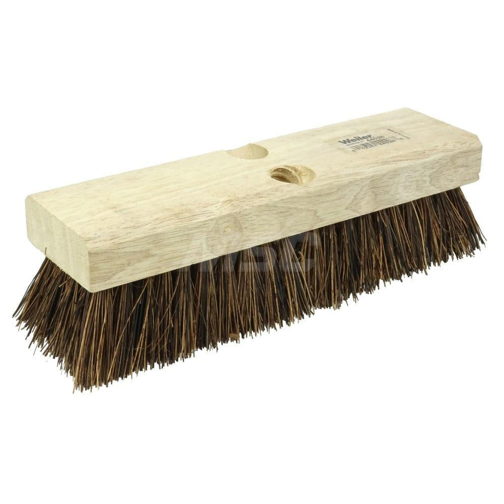 Weiler 44026 Scrub Brush: 10" Brush Length, 2-3/4" Brush Width, Palmetto Fiber Bristles