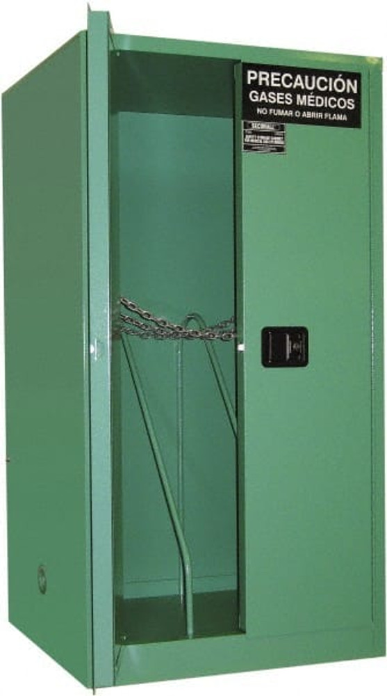 Securall Cabinets MG106HFLP Flammable & Hazardous Storage Cabinets: 2 Door, Manual Closing, Green