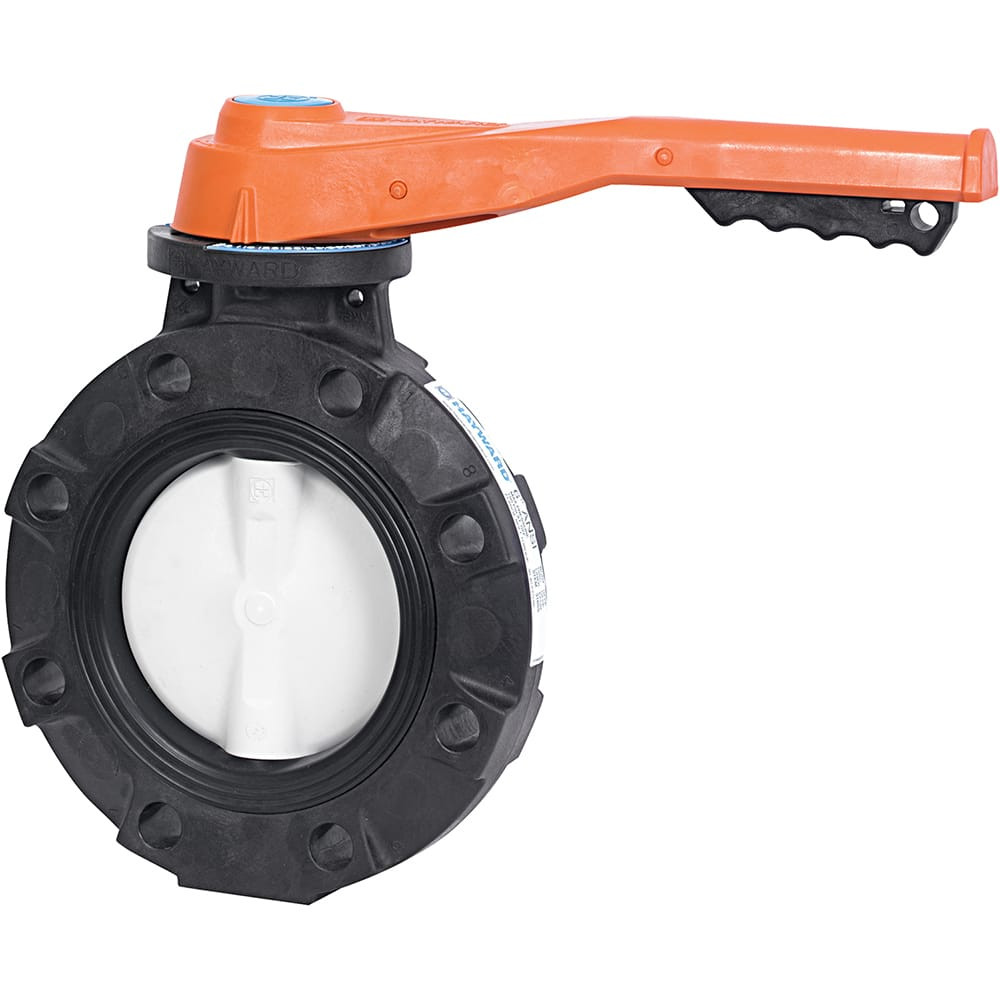 Hayward Flow Control BYV44020A0VL000 Manual Butterfly Valve: 2" Pipe, Lever Handle