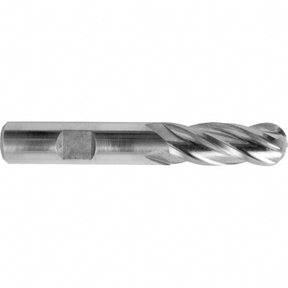 Melin Tool 13018 Ball End Mill: 0.4331" Dia, 1" LOC, 4 Flute, Cobalt