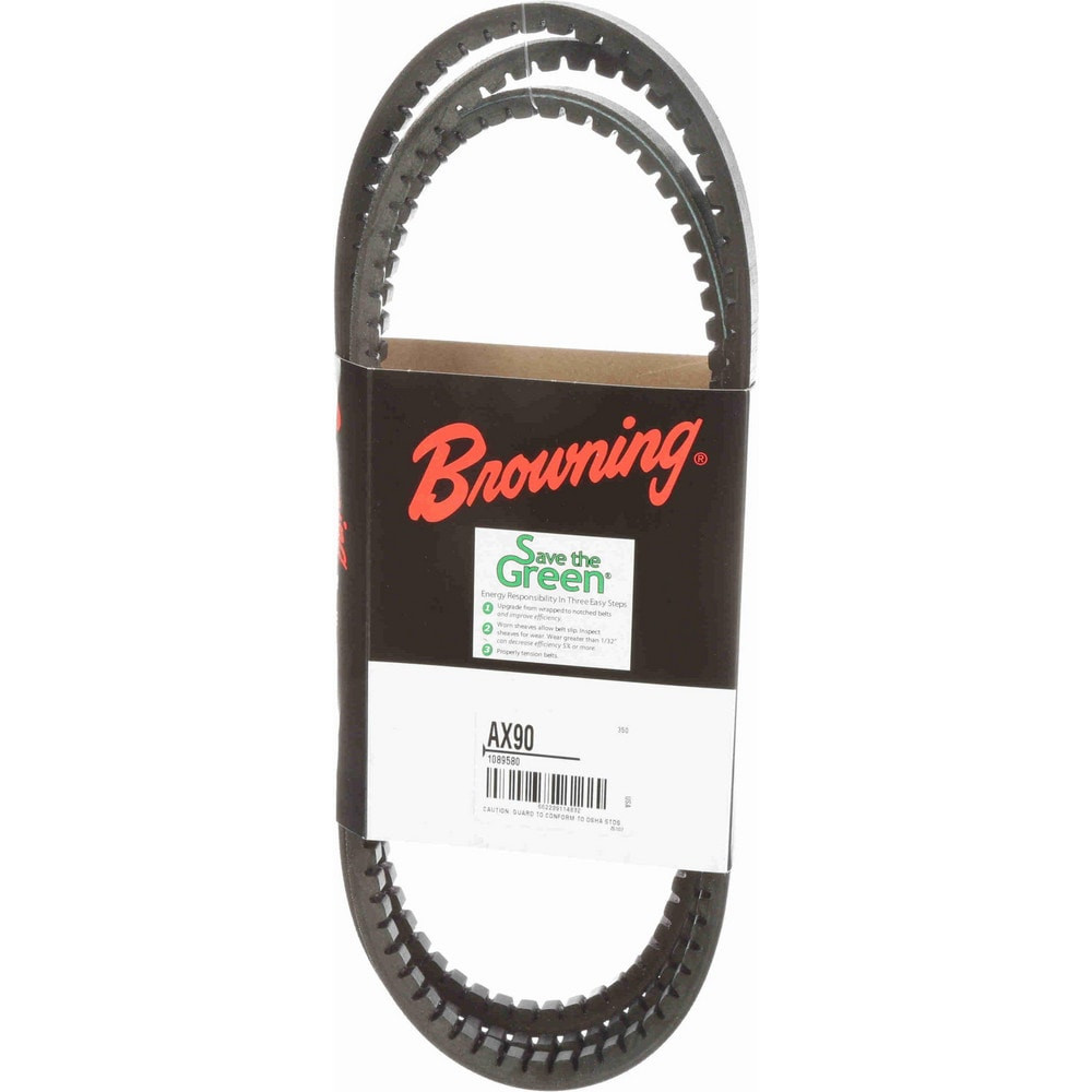 Browning 1089580 V-Belt: Section AX, 92.2" Outside Length, 1/2" Belt Width