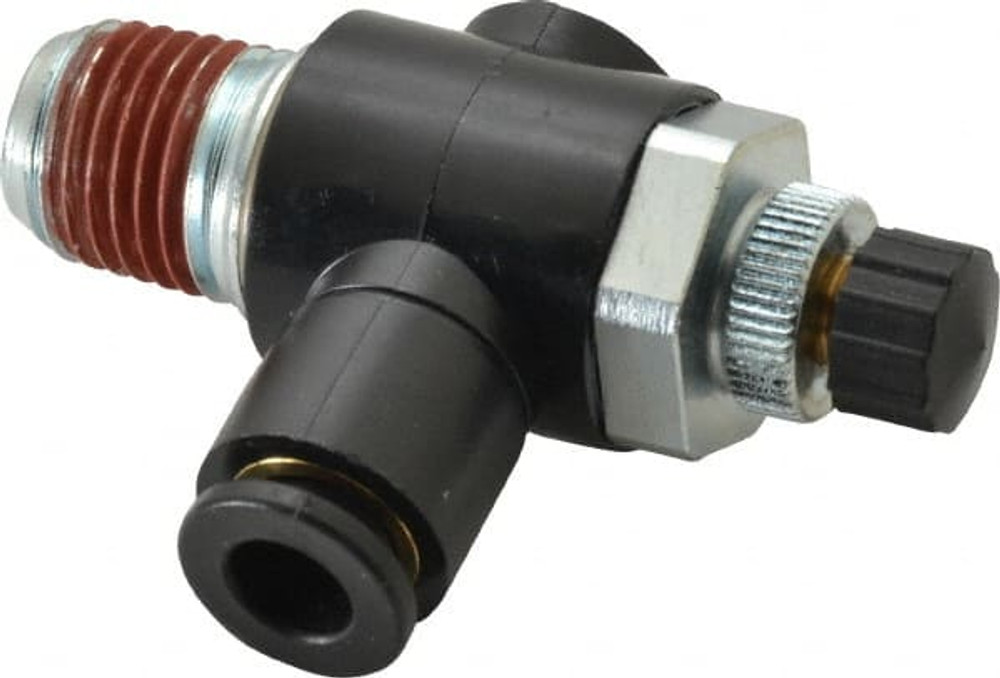 ARO/Ingersoll-Rand 119310-250 Air Flow Control Valve: Right Angle, NPTM x Tube, 1/4" Tube OD