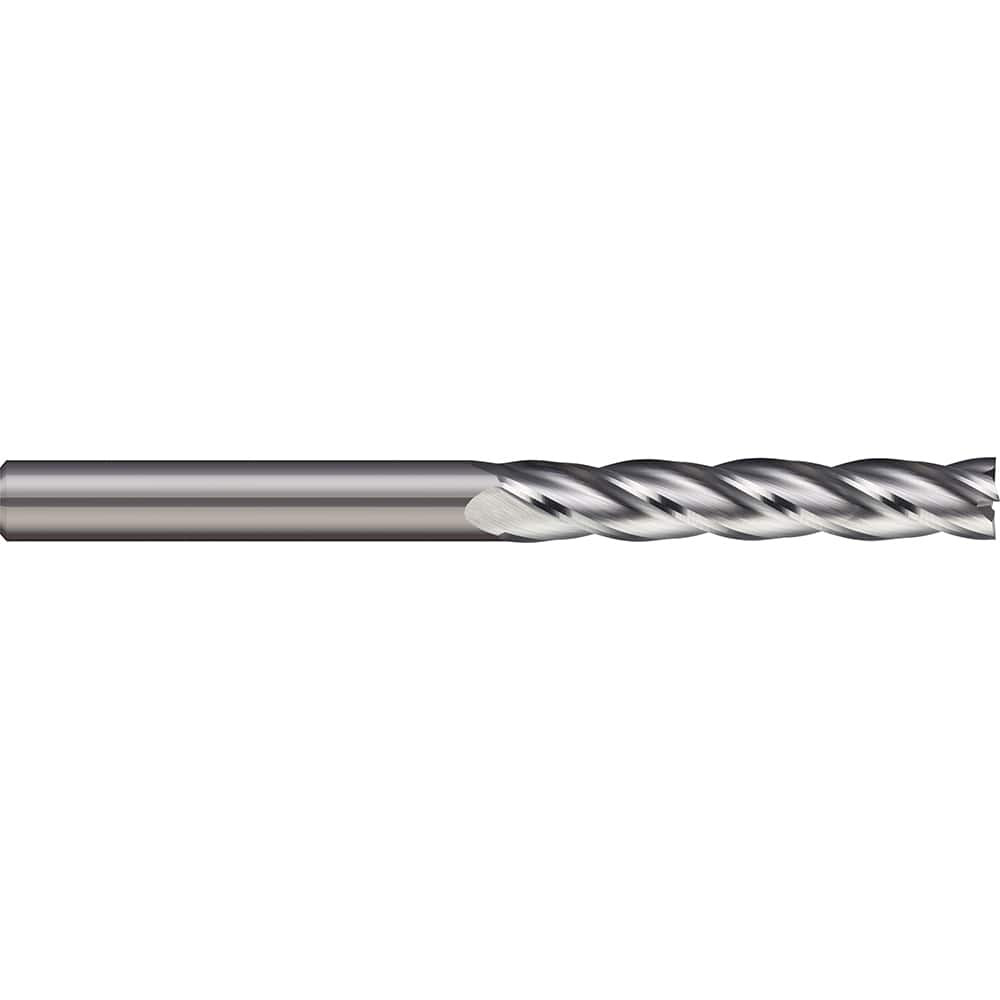 Micro 100 AELM-120-4 Square End Mill: 12 mm Dia, 4 Flutes, 55 mm LOC, Solid Carbide, 30 ° Helix