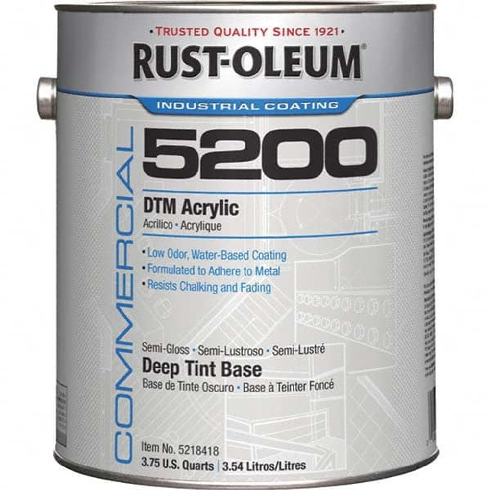 Rust-Oleum 5218418 Acrylic Enamel Paint: 10 gal, Semi-Gloss, Deep Semi-Gloss