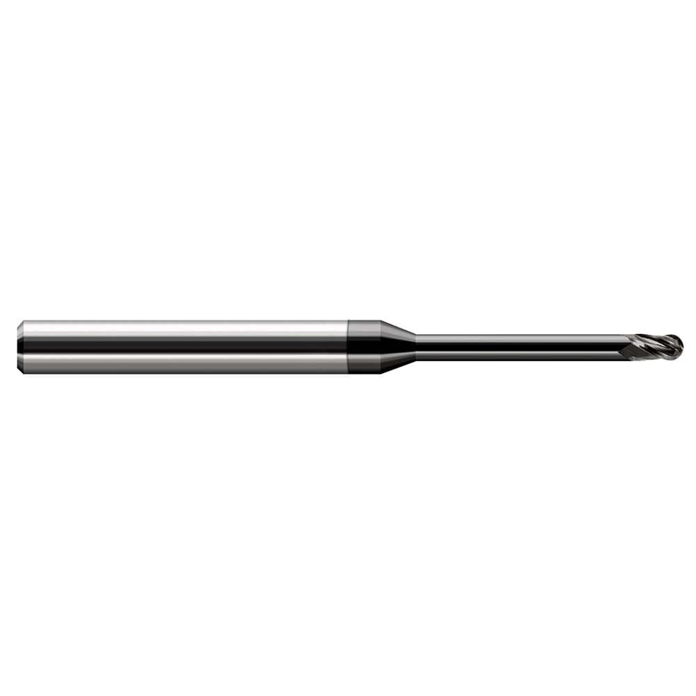 Harvey Tool 966062-C4 Ball End Mill: 0.062" Dia, 0.093" LOC, 3 Flute, Solid Carbide