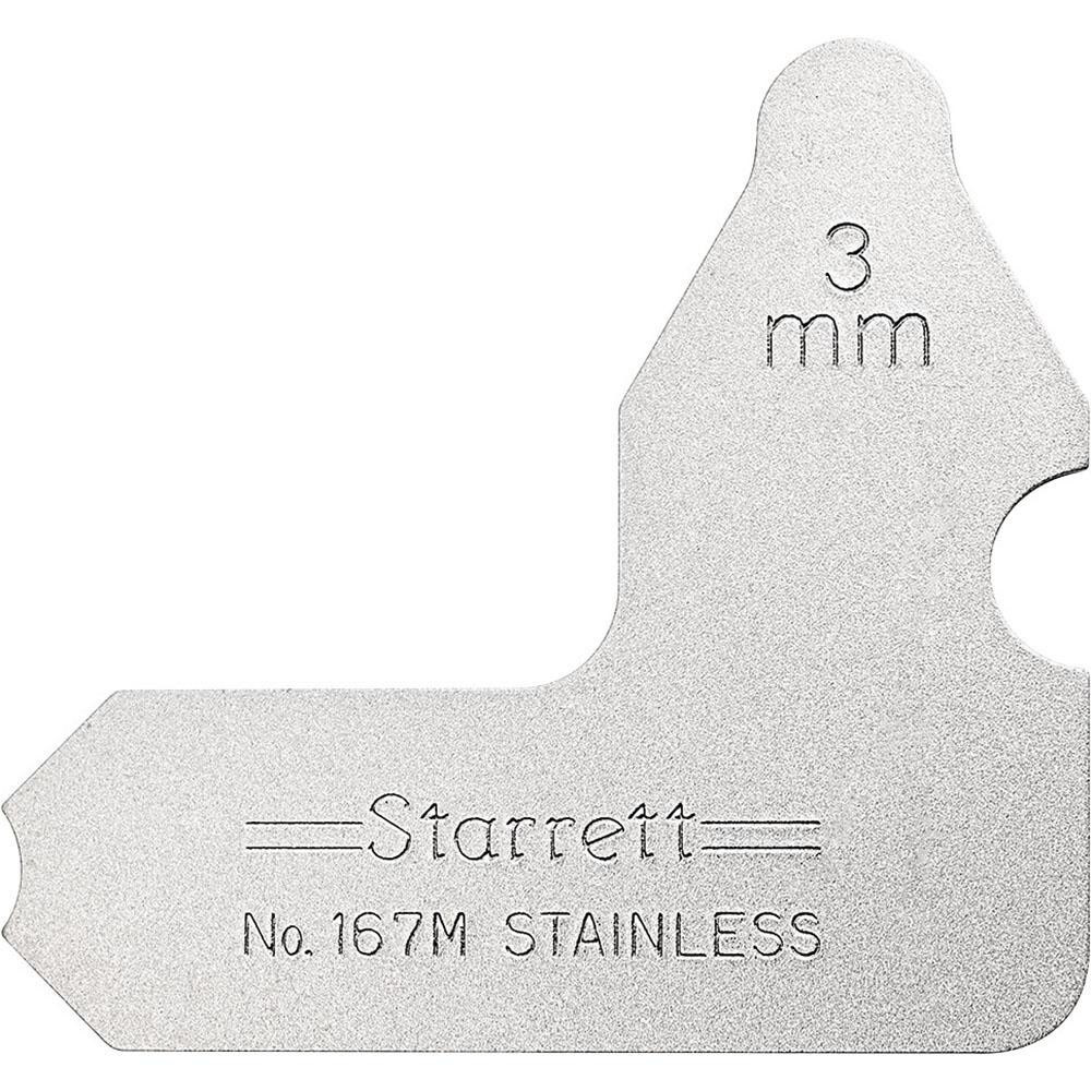 Starrett 55800 Radius Gages; Maximum Radius: 3mm ; Gage Configuration: Convex & Concave Radii per Each Leaf