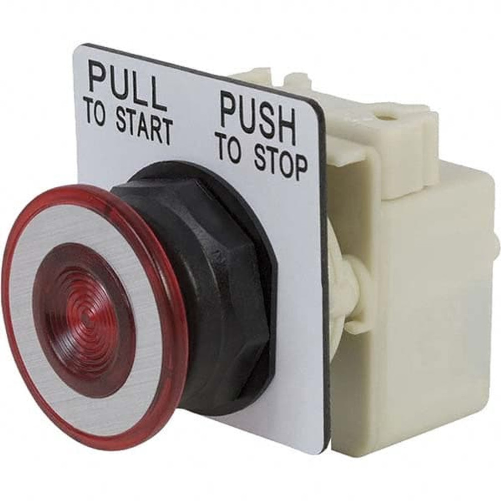 Schneider Electric 9001SKR8P1R Push-Button Switch: 30 mm Mounting Hole Dia, Maintained (MA) & Momentary (MO)