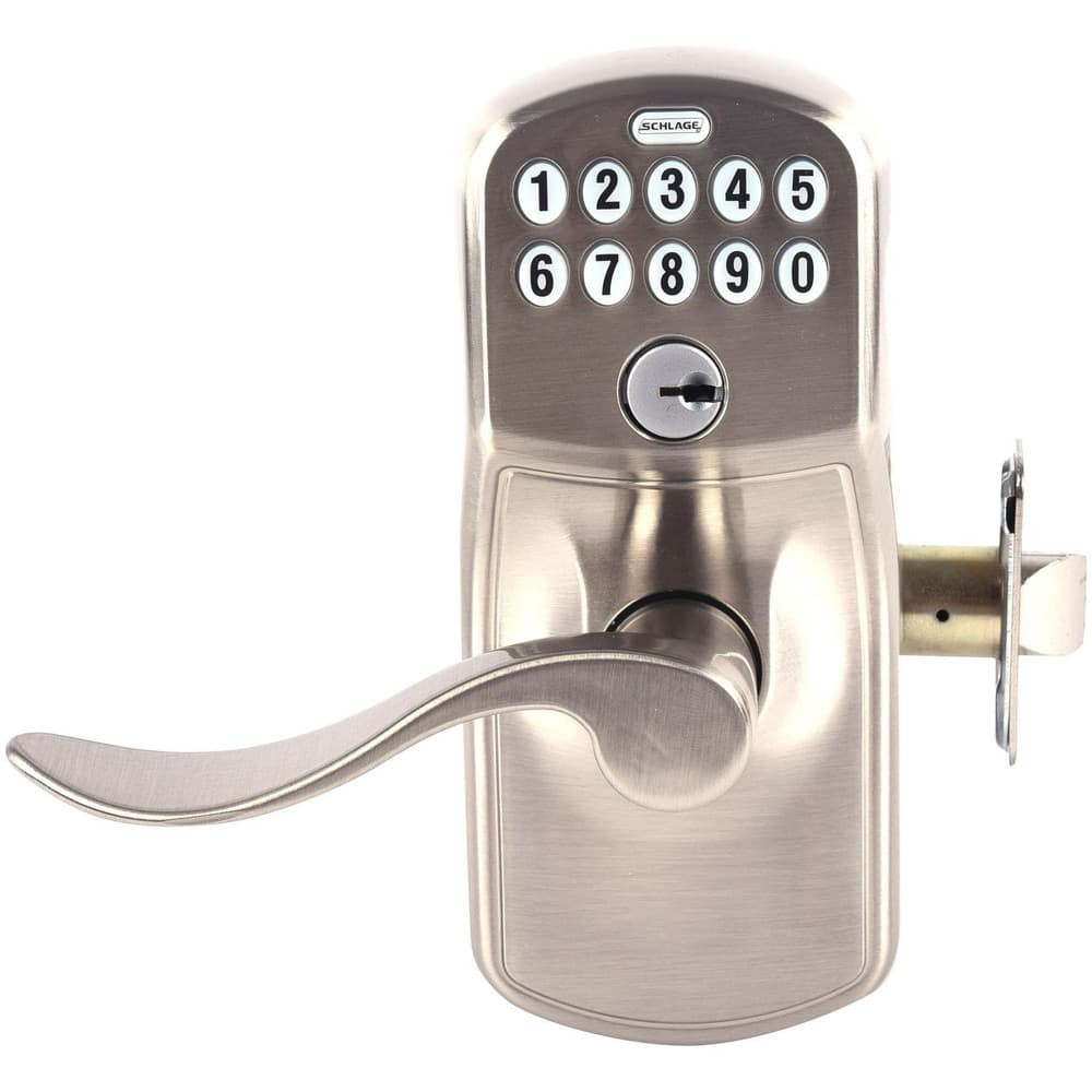 Schlage FE595 PLY619ACC Lever Locksets; Lockset Type: Entrance ; Key Type: Keyed Different ; Back Set: 2-3/4 (Inch); Cylinder Type: Conventional ; Material: Metal ; Door Thickness: 1-3/4