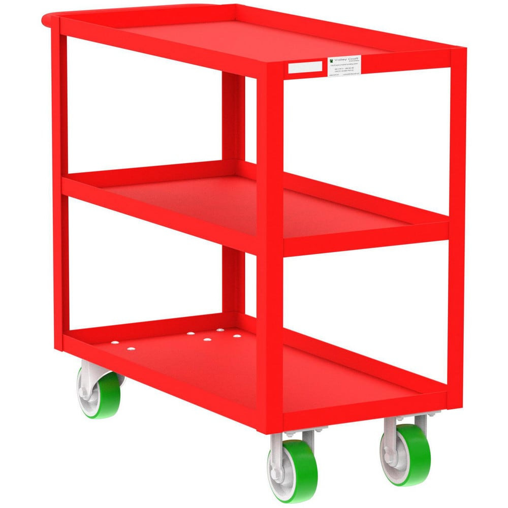 Valley Craft F89178RDPY Carts; Cart Type: Utility Shelf ; Width (Inch): 18 ; Assembly: Comes Assembled ; Material: Steel ; Length (Inch): 41 ; Load Capacity (Lb. - 3 Decimals): 2000.000