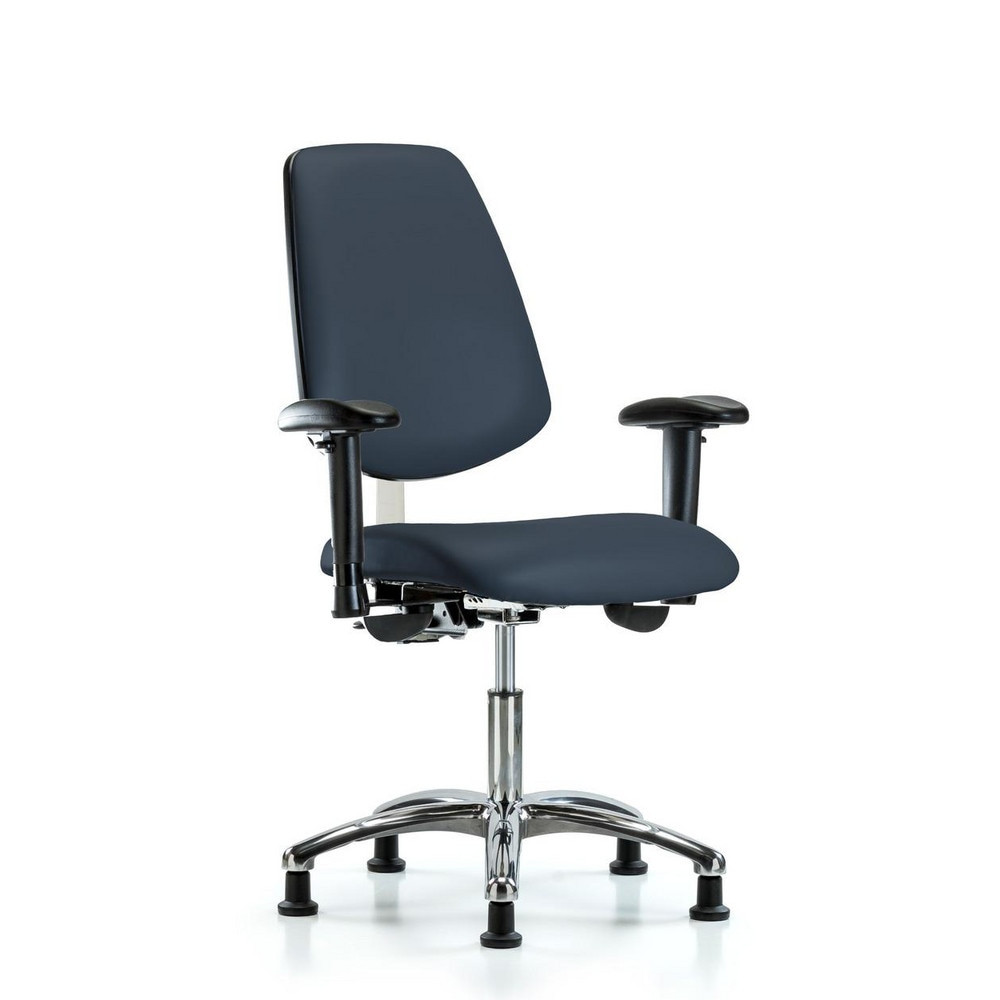 Blue Ridge Ergonomics MSC43788 Task Chair: Vinyl, Imperial Blue