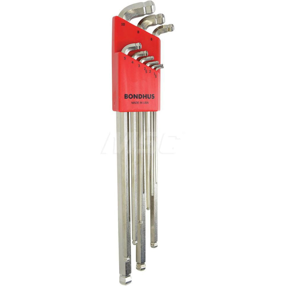 Bondhus 77099 Hex Key Sets; Hex Size Range (mm): 1.5 - 10