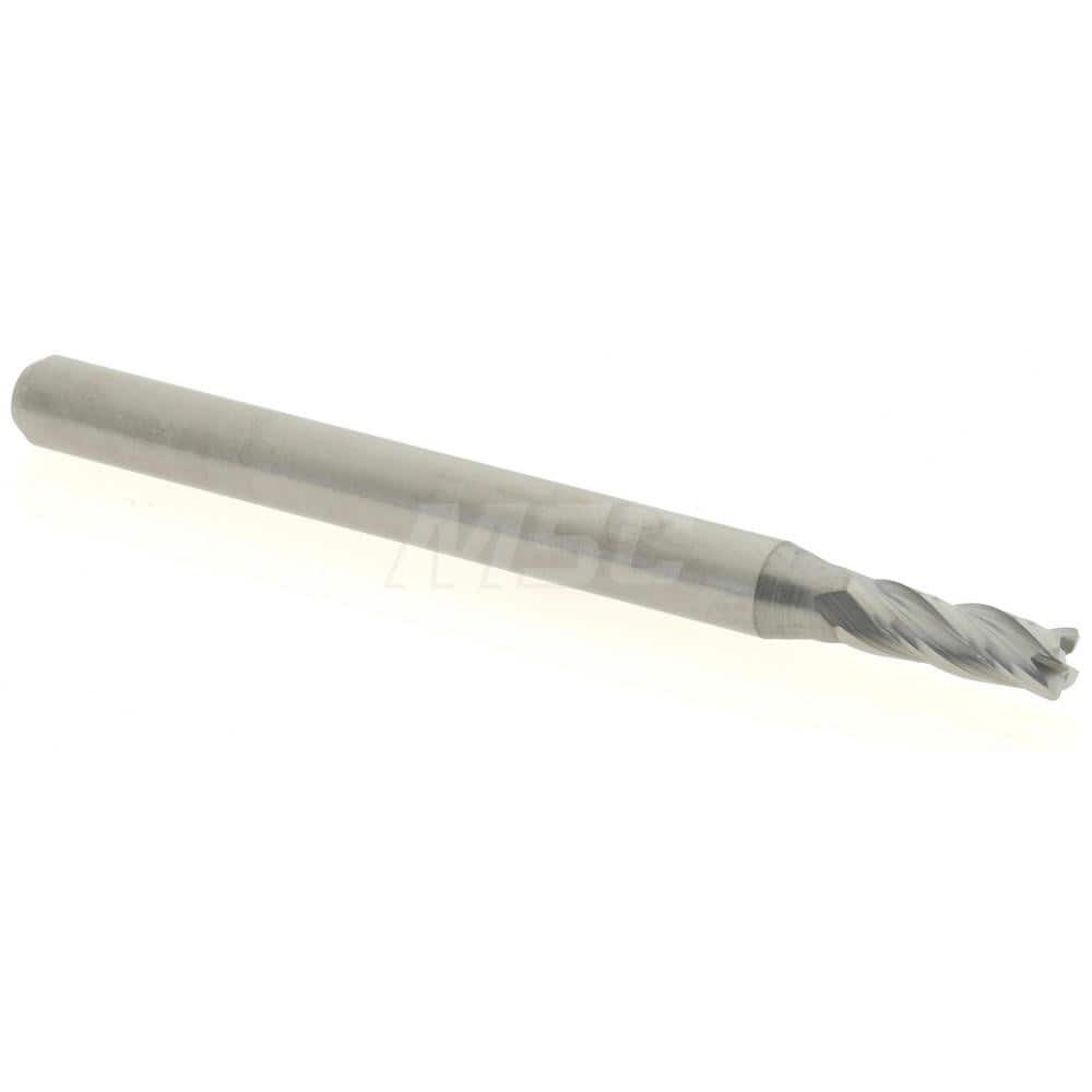 Accupro 14796328 Corner Radius End Mill: 0.0938" Dia, 0.279" LOC, 0.01" Radius, 4 Flutes, Solid Carbide