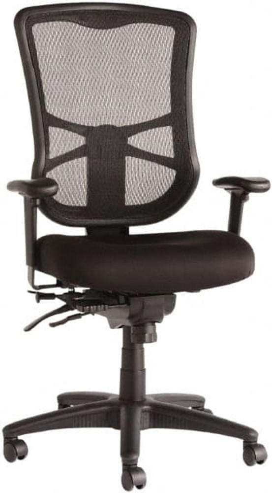 ALERA ALEEL41ME10B Task Chair: Premium Fabric, Adjustable Height, 18-1/2 to 22" Seat Height, Black