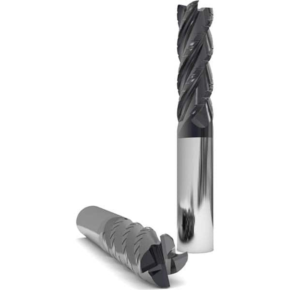 GWS 111253 Square End Mill: 3/8'' Dia, 5/8'' LOC, 3/8'' Shank Dia, 2'' OAL, 4 Flutes, Solid Carbide