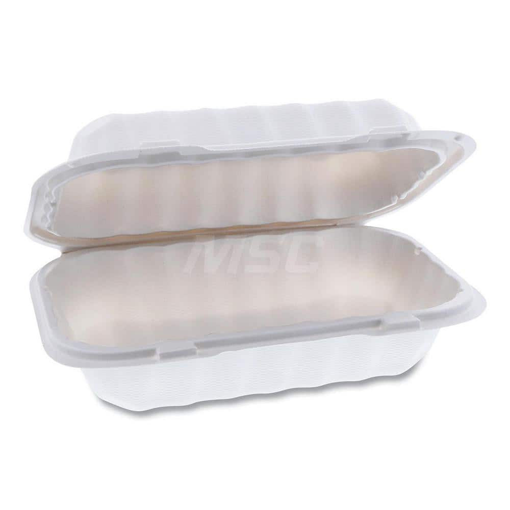 Pactiv PCTYCN80961 Food Storage Container: Rectangular, Hinged Lid