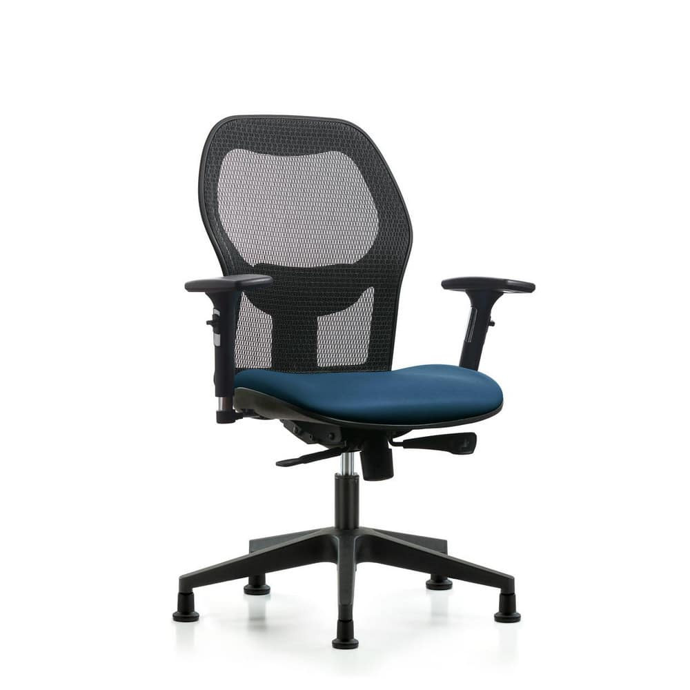 Blue Ridge Ergonomics MSC41515 Task Chair: Vinyl, Marine Blue
