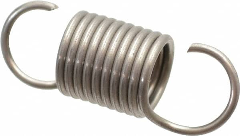 Gardner Spring 37069GS Extension Spring: 1/2" OD, 11.48 lb Max Load, 2.13" Extended Length, 0.055" Wire Dia