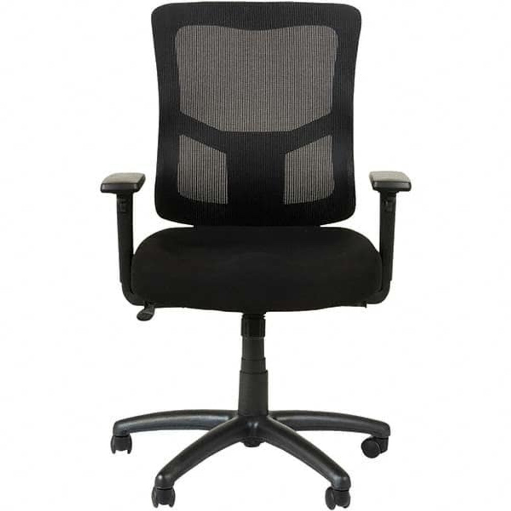 ALERA ALEELT4214F Task Chair:  Fabric,  Adjustable Height,  17-1/2 to  21" Seat Height,  Black