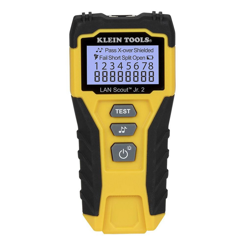 Klein Tools VDV526-200 Electrical Test Equipment Accessories; Accessory Type: Cable Tester ; For Use With: LAN SCOUT JR 2 ; Color: Black; Yellow ; Includes: Tester, Remote, 2 W AAA Alkaline Batteries