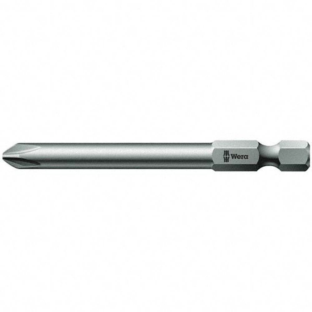 Wera 05059770001 Power Screwdriver Bit: #2 Phillips, PH2 Speciality Point Size, 1/4" Hex Drive