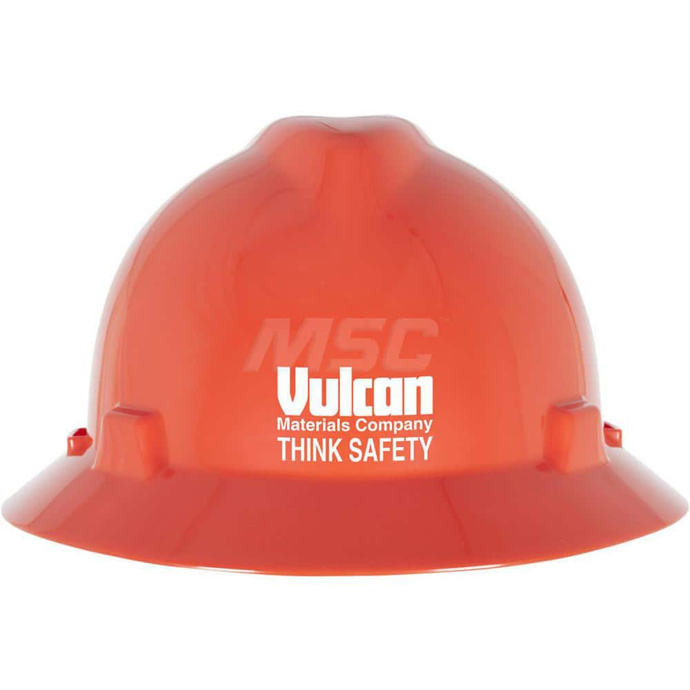 MSA 496075-BL7278 Hard Hat: Impact Resistant, Full Brim, Type 1, Class E, 4-Point Suspension