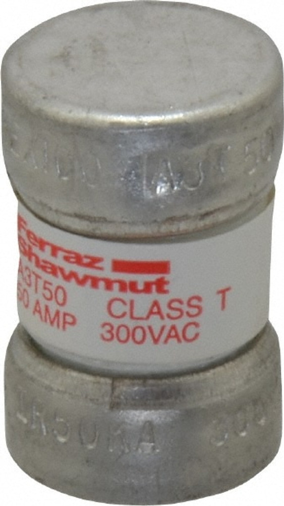 Ferraz Shawmut A3T50 Cylindrical Fast-Acting Fuse: T, 50 A, 14.1 mm Dia