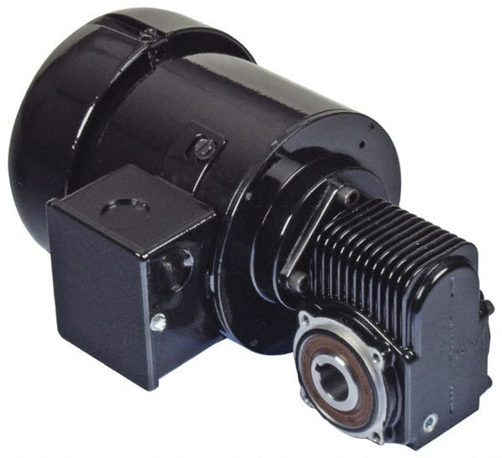 Bison Gear 026-756-4405 Right Angle Gear Motor: 30 in/lb Max, Hollow Shaft, Right Angle