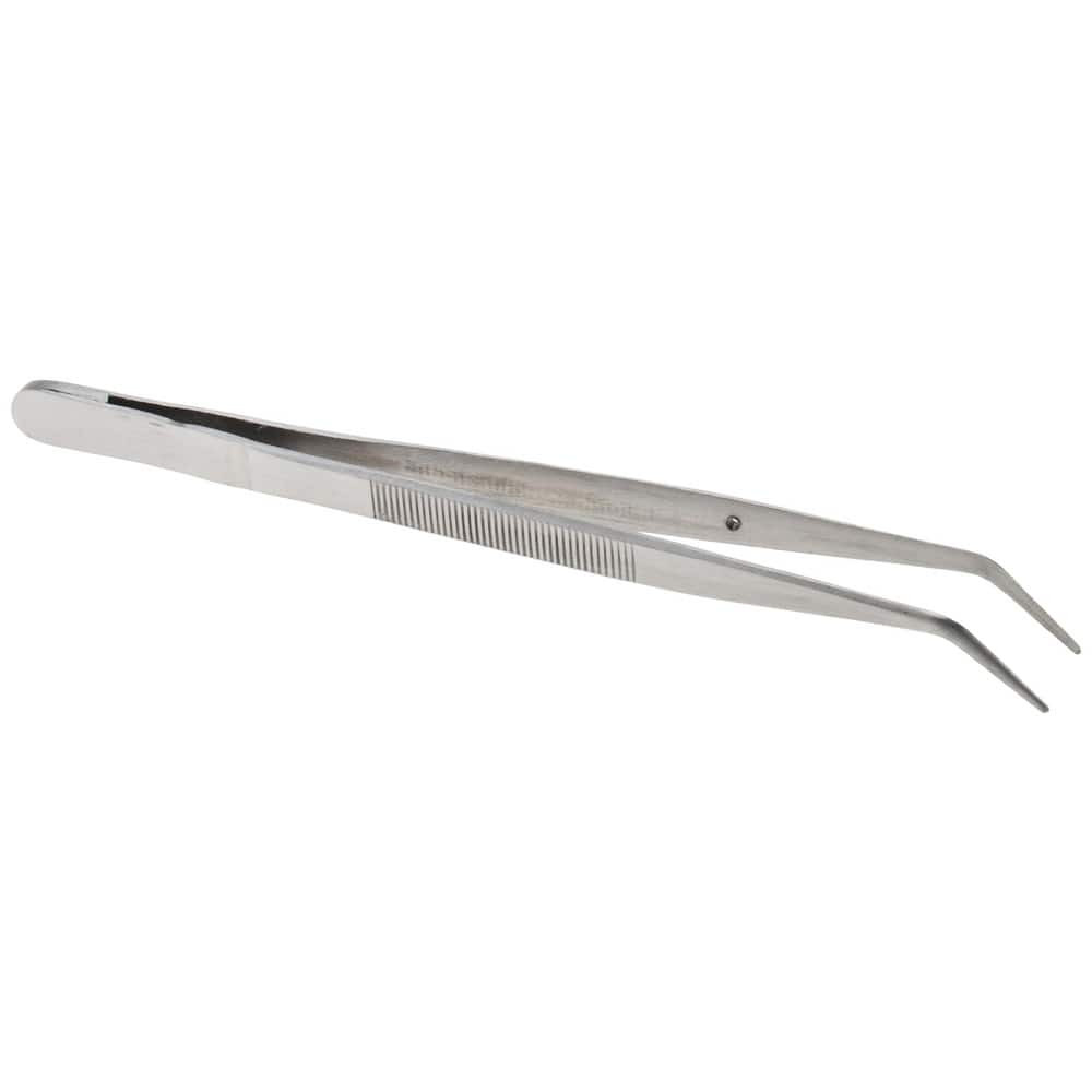 Value Collection 10906-SS Assembly Tweezer: Stainless Steel, Bent Tip, 5-7/8" OAL
