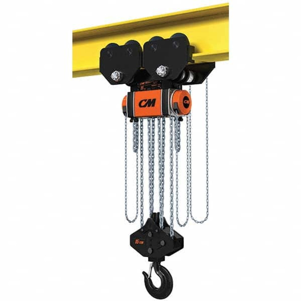 CM HU15000GB10 33,069 Lb Capacity, 10' Lift Height, Manual Chain Hoist