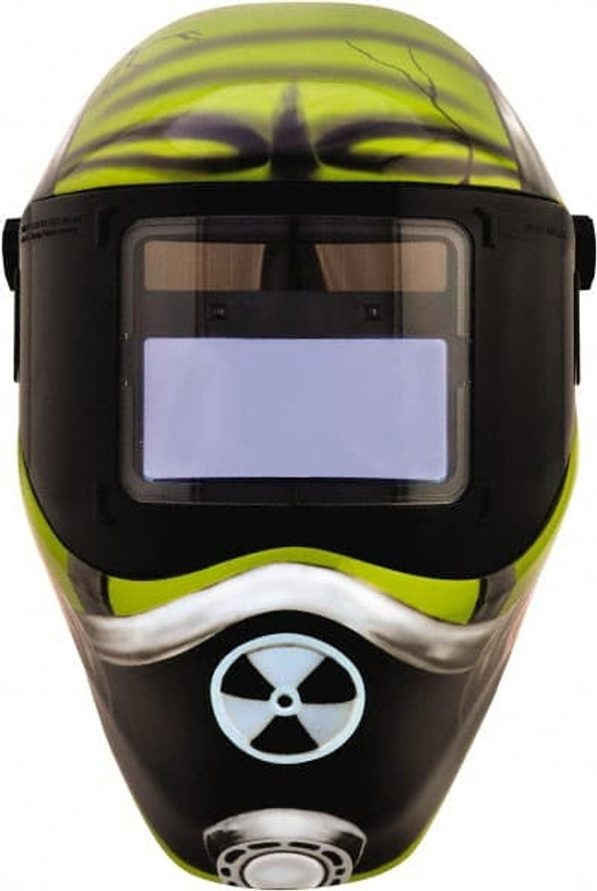 Save Phace 3012459 Welding Helmet: Green & Black, Nylon, Shade 4 & 9 to 13