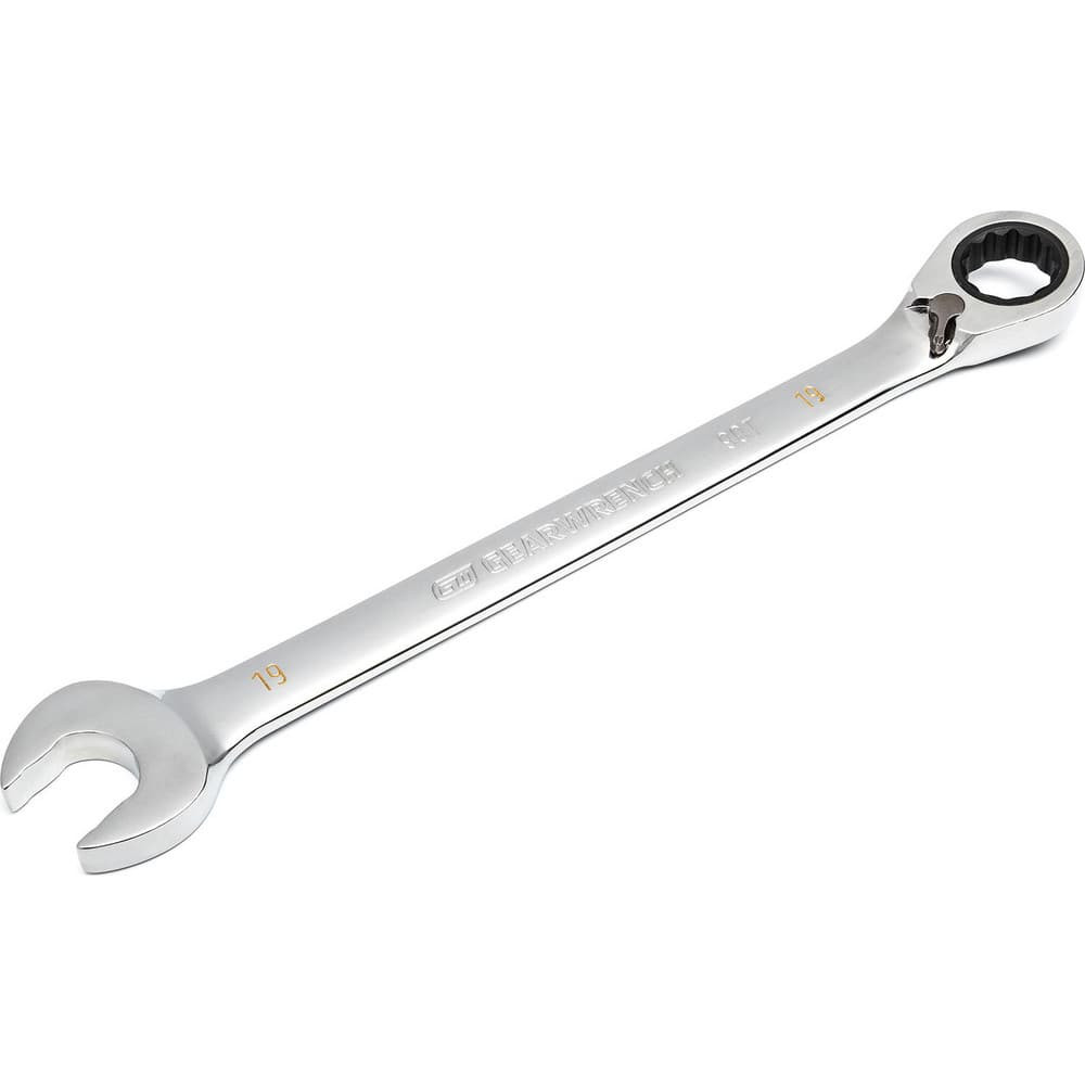 GEARWRENCH 86619 Combination Wrench: 19.00 mm Head Size, 15 deg Offset