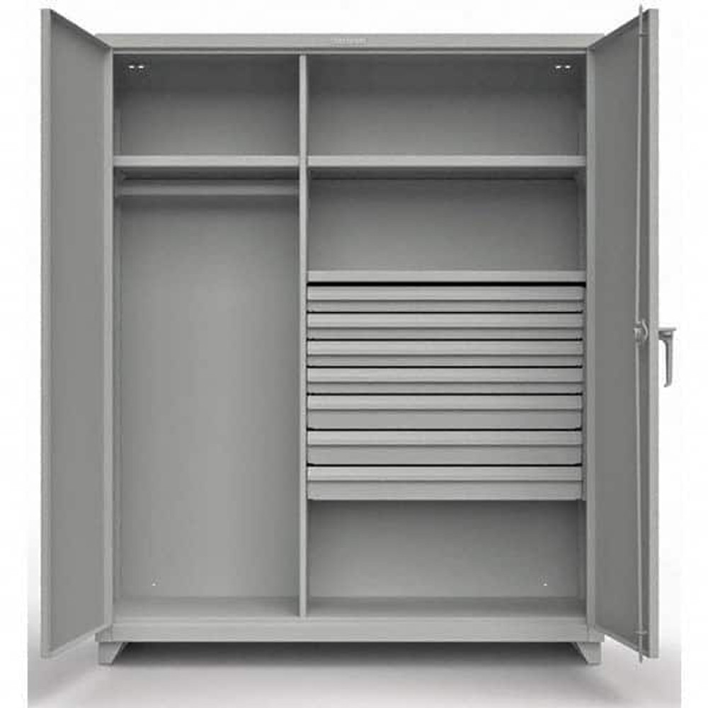 Strong Hold 56-W-243-7DB-L Wardrobe Storage Cabinet: 60" Wide, 24" Deep, 75" High