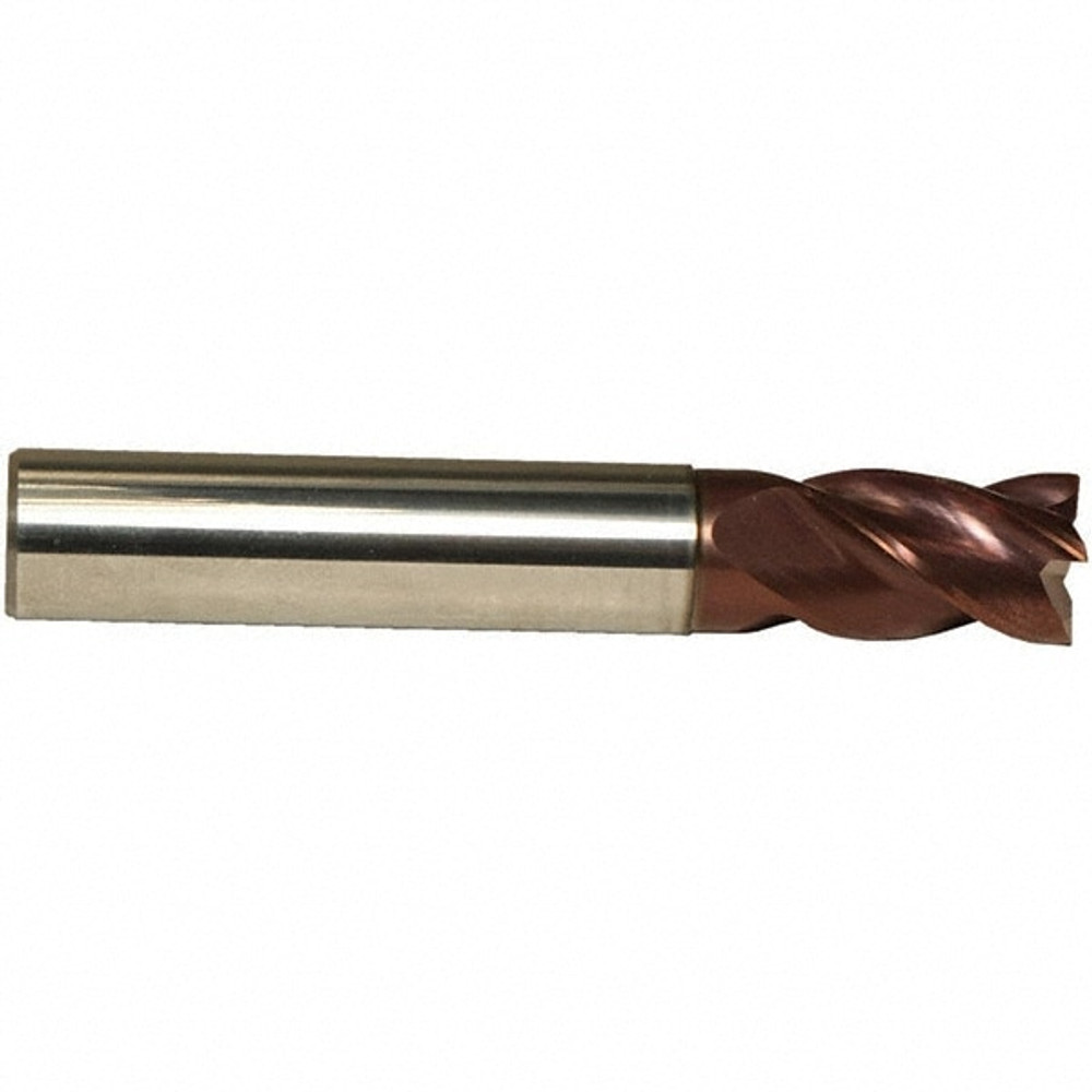 Emuge 1916A.0625 5/8" Diam 4-Flute 38° Solid Carbide 0.008" Chamfer Length Square Roughing & Finishing End Mill