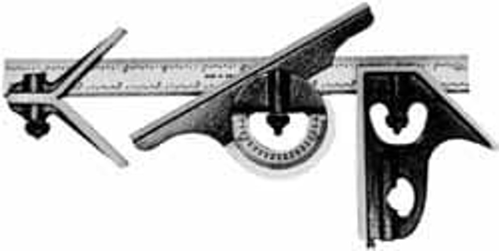 PEC Tools 7127-018H 4 Piece, 18" Combination Square Set