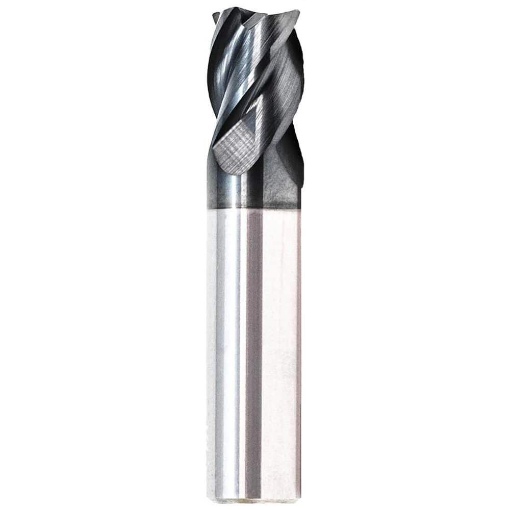 GWS 310447 Corner Radius End Mill: 3/4" Dia, 1" LOC, 1/4" Radius, 4 Flutes, Solid Carbide