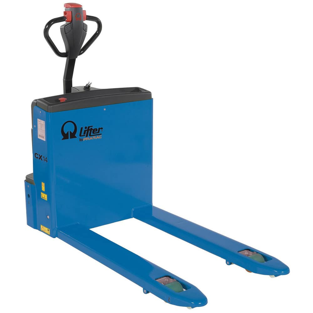 Vestil PMC-EPT-2745 Power Pallet Truck: 45 x 6-1/2" Forks, 3.38 to 7.88" Lifting Height