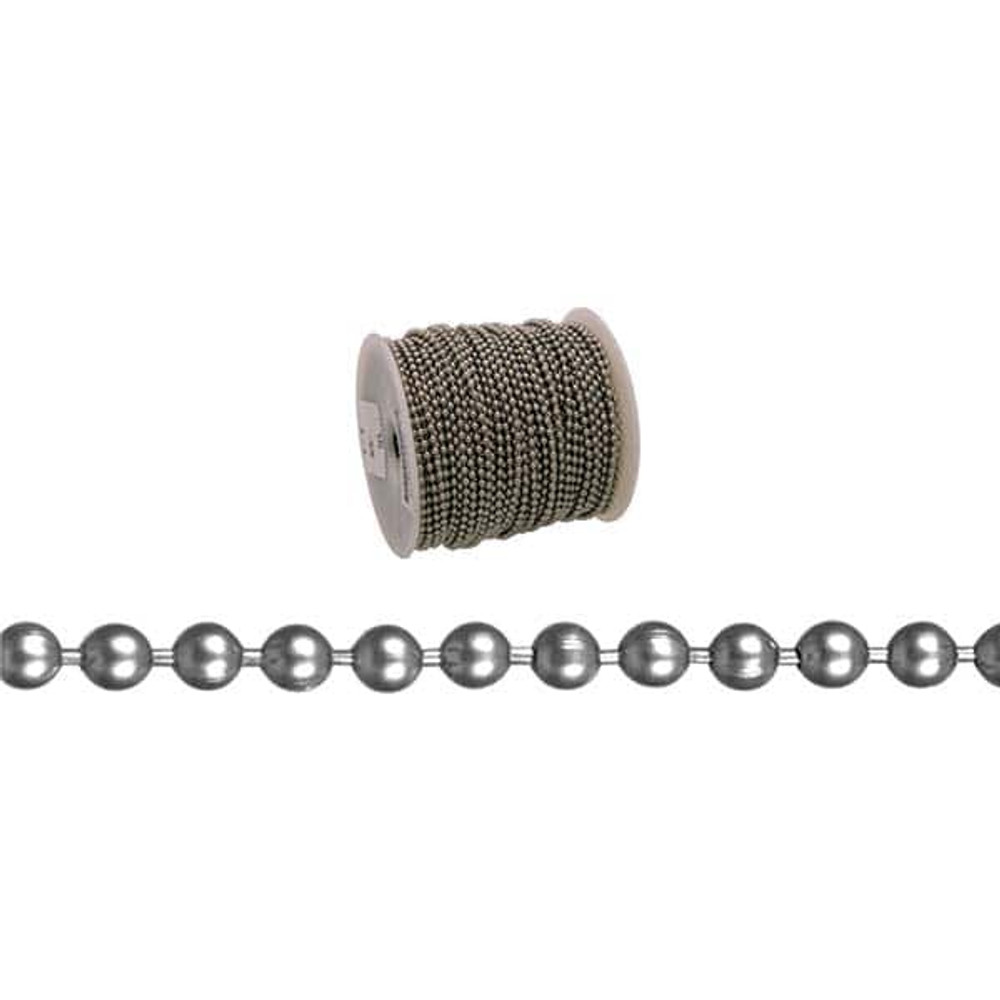 Campbell T0713627 Weldless Chain; Type: Ball Chain ; Chain Diameter (Decimal Inch): 0.1420 ; Load Capacity (Lb.): 11.000 ; UNSPSC Code: 31151608