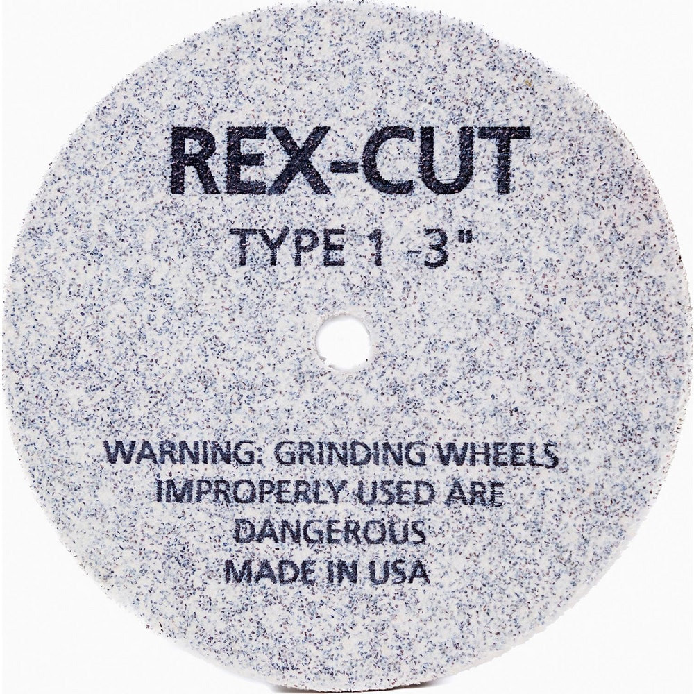 Rex Cut Abrasives 134403 Deburring Wheels; Wheel Diameter (Inch): 3 ; Face Width (Inch): 1/4 ; Center Hole Size (Inch): 3/8 ; Abrasive Material: Aluminum Oxide ; Grade: Coarse ; Wheel Type: Type 1