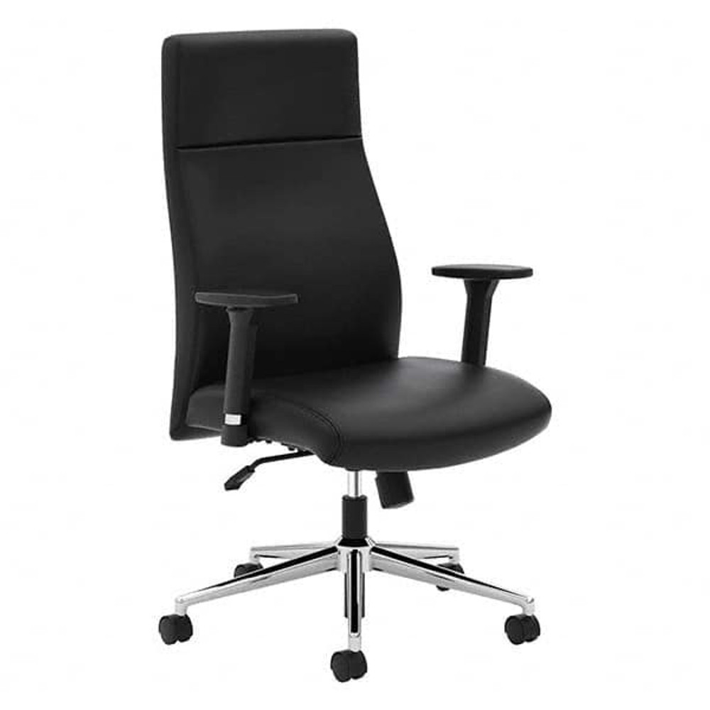 Hon BSXVL108SB11 Task Chair:  Genuine Leather,  Adjustable Height,  17 to  21" Seat Height,  Black