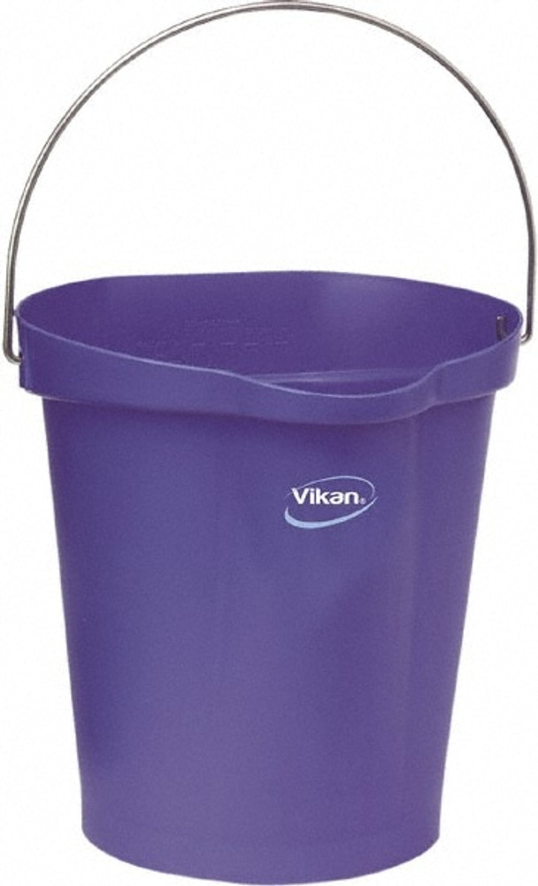 Vikan 56868 3 Gal, Polypropylene Round Purple Single Pail with Pour Spout