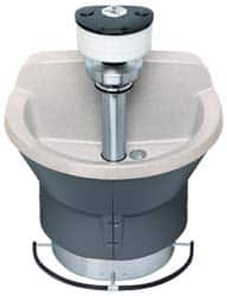 Bradley S93-570 Semi-Circular, Foot-Controlled, External Drain, 36" Diam, 3 Person Capacity, Bradstone, Wash Fountain