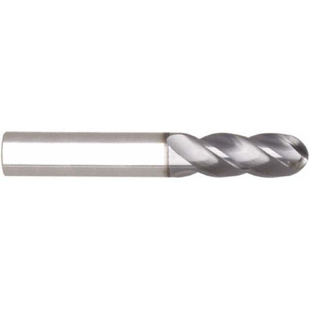 Niagara Cutter 03083947 Ball End Mill: 0.3937" Dia, 0.7874" LOC, 4 Flute, Solid Carbide