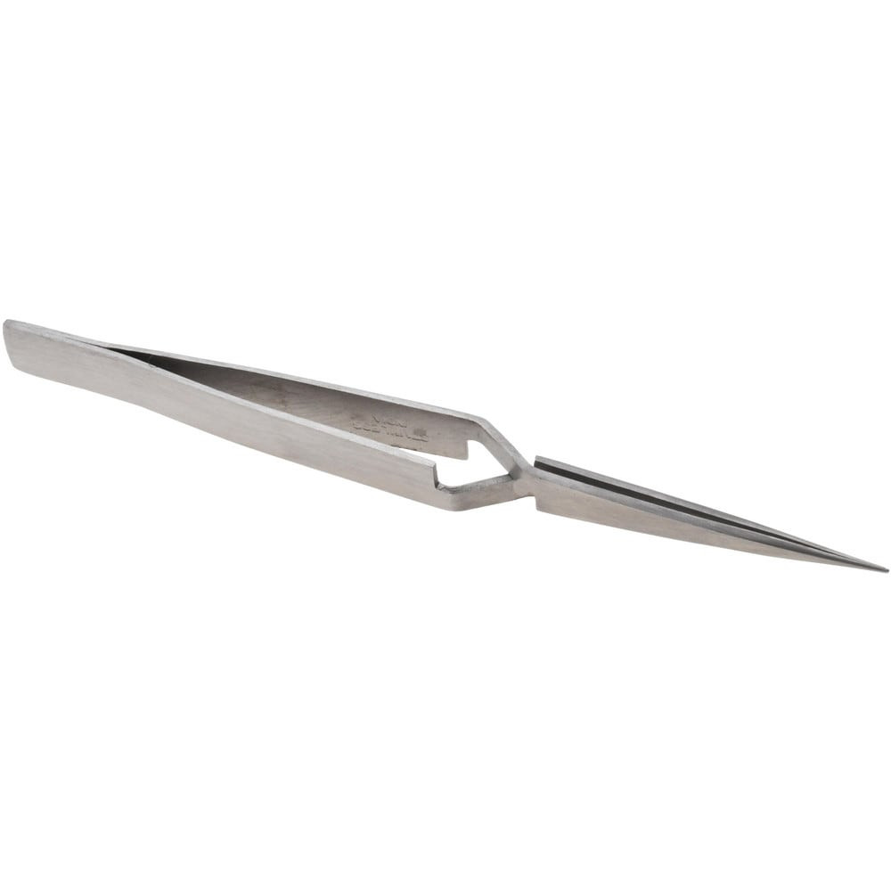 Value Collection 10480-SS Reverse Action Tweezer: NAA, Long & Strong Point Tip, 4-7/8" OAL