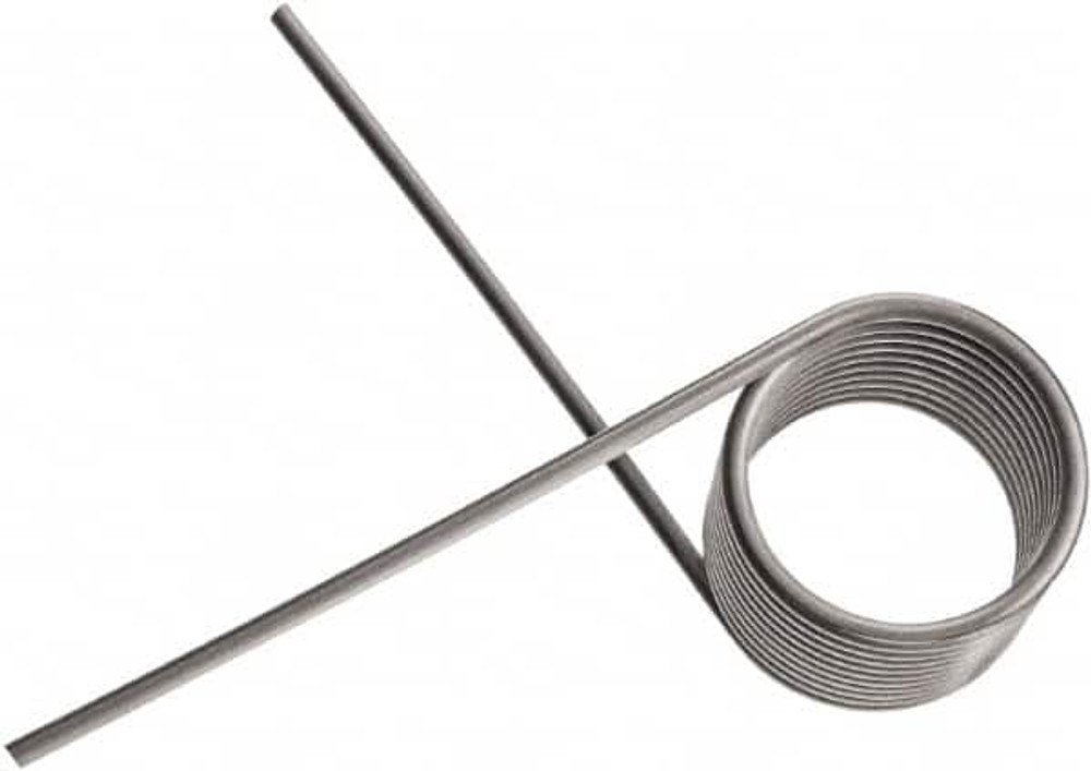 Associated Spring Raymond T105180609R 180° Deflection Angle, 0.982" OD, 0.105" Wire Diam, 2 Coils, Torsion Spring